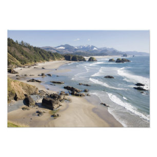 OF, Oregon kust, Ecola State Park, Crescent 2 Foto Afdruk