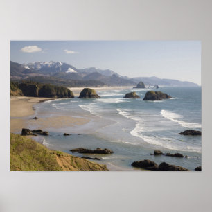 OF, Oregon kust, Ecola State Park, Crescent Poster