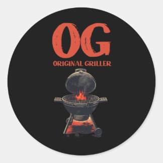 Of Originele Griller BBQ Byrbecue Pitmaster Grill  Ronde Sticker