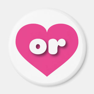of warm roze hart - Ik hou van of Magneet