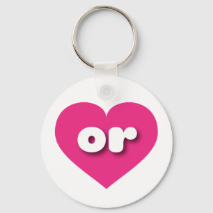 of warm roze hart - Ik hou van of Sleutelhanger