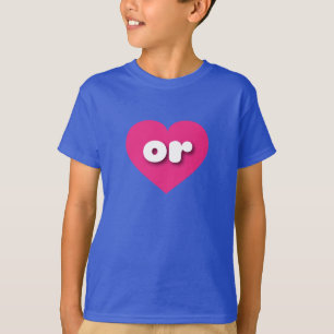 of warm roze hart - Ik hou van of T-shirt