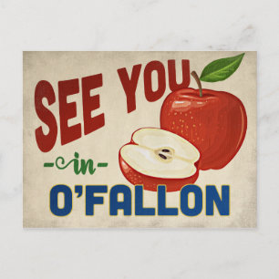 O'Fallon Missouri Apple - Vintage Travel Briefkaart