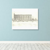 O'Farrell South side Grant en Stockton Canvas Afdruk (Insitu (Houten vloer))