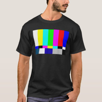 Off Air TV Kleurenbalken Unisex Volwassen Zwart Kl T-shirt