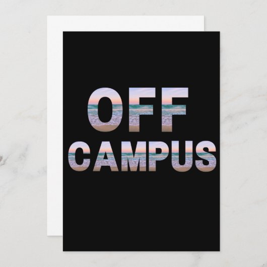 Off Campus dank je wel kaart (Voorkant / Achterkant)