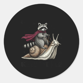Off Cause Kerfuffle Raccoon Meme Ronde Sticker