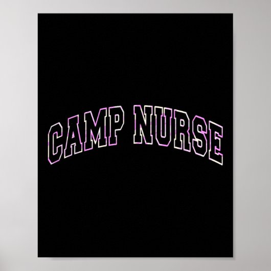Off Duty Camp Nurse Summer Camping Nursing School Poster (Voorkant)