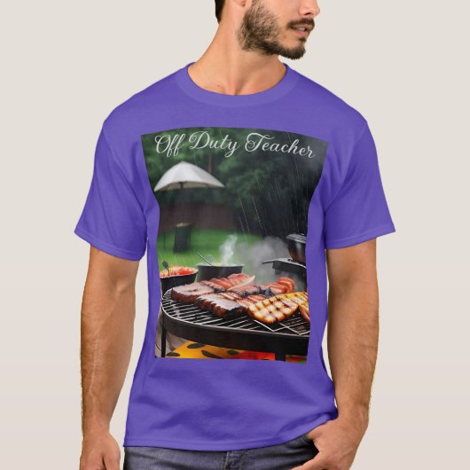 Off-duty leraar Barbecue T-shirt (Voorkant)