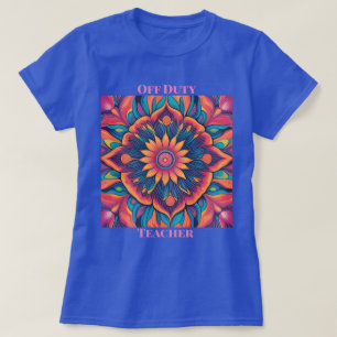 Off-duty leraar bloem T-shirt