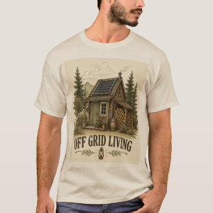 Off Grid Wonen Vintage Homestead Cabin Kunst T-shirt