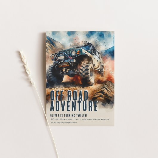 Off Road Adventure ATV Party Invitation Modèle