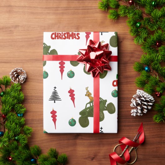 Off Road Christmas Wrapping Paper Cadeaupapier (Feestdagen Geschenken)