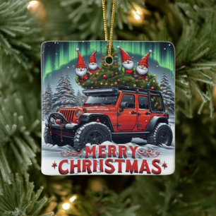 Off-road kabouters Kerstmis Keramisch Ornament