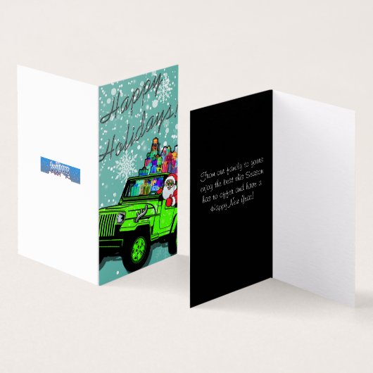 Off Road Kerstman Kaart (Binnen en buitenkant)