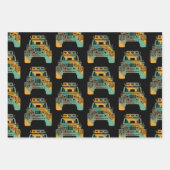 Off Road Retro Style 4x4 Auto Lover Offroad Inpakpapier Vel (Voorkant 2)