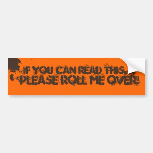 Off Road - Rol Me Over Bumpersticker (Voorkant)