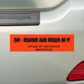 OFF-ROADER Bumpersticker (Op auto)