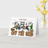 Off-the-grid Ham Radio Operator Verjaardag Kaart (Gele Bloem)