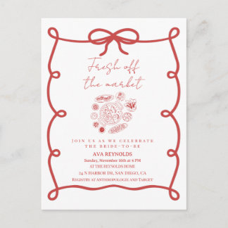 Off The Market Bridal Shower Invitation Template Uitnodiging Briefkaart