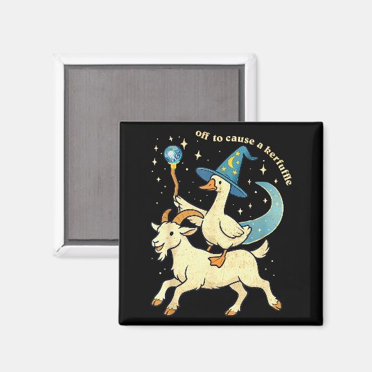 Off To Cause A Kerfuffle Funny Chaotic Weird Anima Magneet (Voorkant / Achterkant)