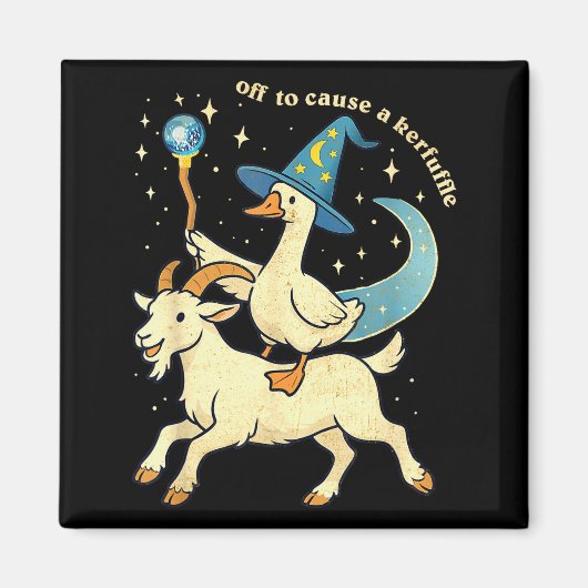 Off To Cause A Kerfuffle Funny Chaotic Weird Anima Magneet (Voorkant)