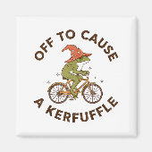Off To Cause A Kerfuffle Funny Cowboy Frog Meme Magneet (Voorkant)