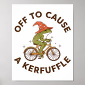 Off To Cause A Kerfuffle Funny Cowboy Frog Meme  Poster (Voorkant)