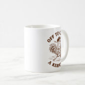 Off To Cause A Kerfuffle Funny Cowboy Frog Riding Koffiemok (Voorkant rechts)