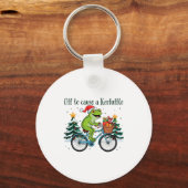 Off To Cause A Kerfuffle Funny Frog Santa Christma Sleutelhanger (Voorkant)