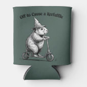 Off To Cause A Kerfuffle Funny Groundhog Scooter  Blikjeskoeler (Voorkant)