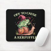 Off To Cause A Kerfuffle Whimsical Wizard Frog Mem Muismat (Met muis)