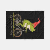 Off To Commit Mom Foolery Funny Frog Meme Fleece Deken (Voorkant (Horizontaal))