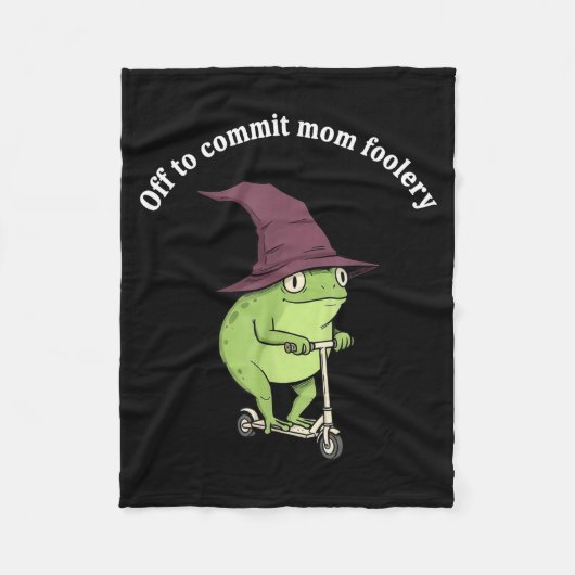 Off To Commit Mom Foolery Funny Frog Mom Humor  Fleece Deken (Voorkant)