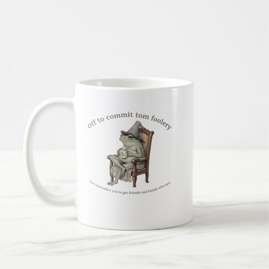 Off to Commit Tom Foolery Cozy Frog Mug Koffiemok (Links)