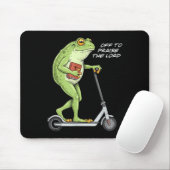 Off To Praise D Lord Funny Frog Christian Meme Muismat (Met muis)