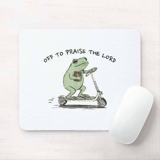 Off To Praise The Lord, Funny Christian Muismat (Met muis)