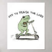 Off To Praise The Lord, Funny Christian Poster (Voorkant)