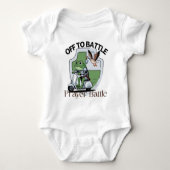 Off to Prayer Battle – Funny Frog & Goose Warrior Romper (Voorkant)