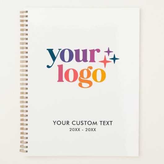 Off White Aangepast Zakelijk Logo Planner (Voorkant)
