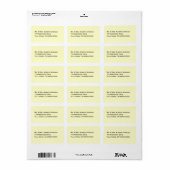 Off-White Address Sjabloon Mailing Labels (Full Sheet)