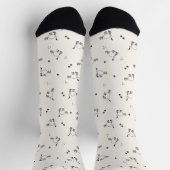Off-white Cat Line Art Pattern Socks Sokken (Top)