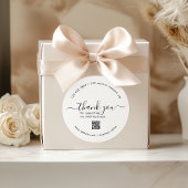 Off White Custom Bedankt Stickers met QR-code