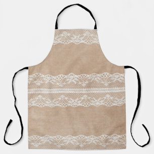 Off-White Lace over papiertextuur met subtl Schort