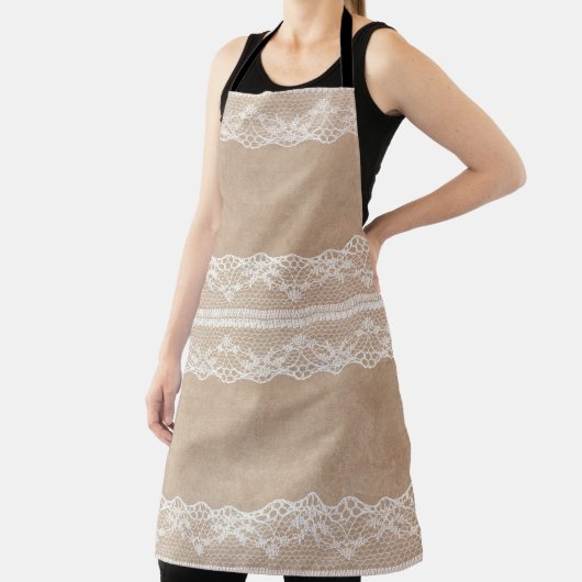 Off-White Lace over papiertextuur met subtl Schort (Insitu)