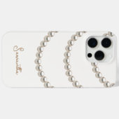 off white Pearl kettingen Case-Mate iPhone Case (Achterkant (horizontaal))
