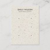 OFF WITTE TERRAZZO 3 STUD OORBEL DISPLAY KAART VISITEKAARTJE (Voorkant)