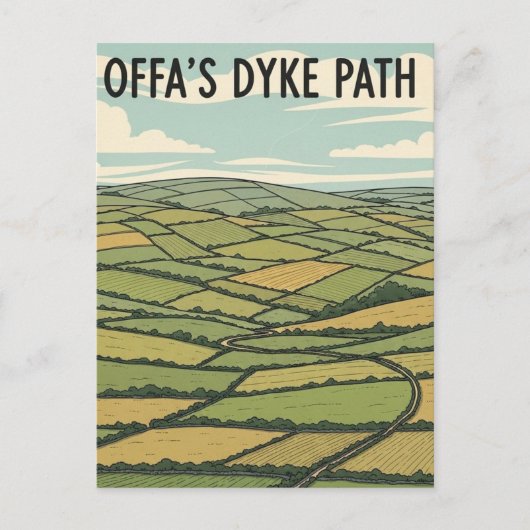Offa's Dyke Path Wales Travel Briefkaart (Voorkant)