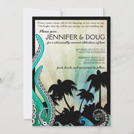 Offbeat Island Destination Wedding Invitation (Devant)