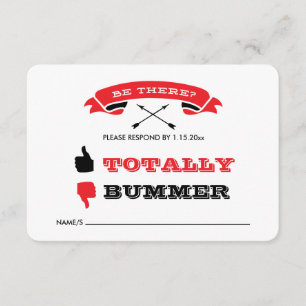 Offbeat Wedding RSVP - Zwart en Rood